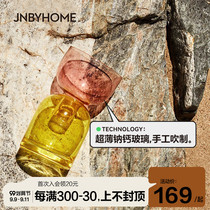 JNBYHOME Jiangnan cloth glass vase creative ornaments desktop flower arrangement design sense elegant water culture bottle