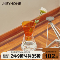 JNBYHOME Jiangnan cloth vase simple creative glass flower arrangement modern transparent countertop hydroponic color ornaments