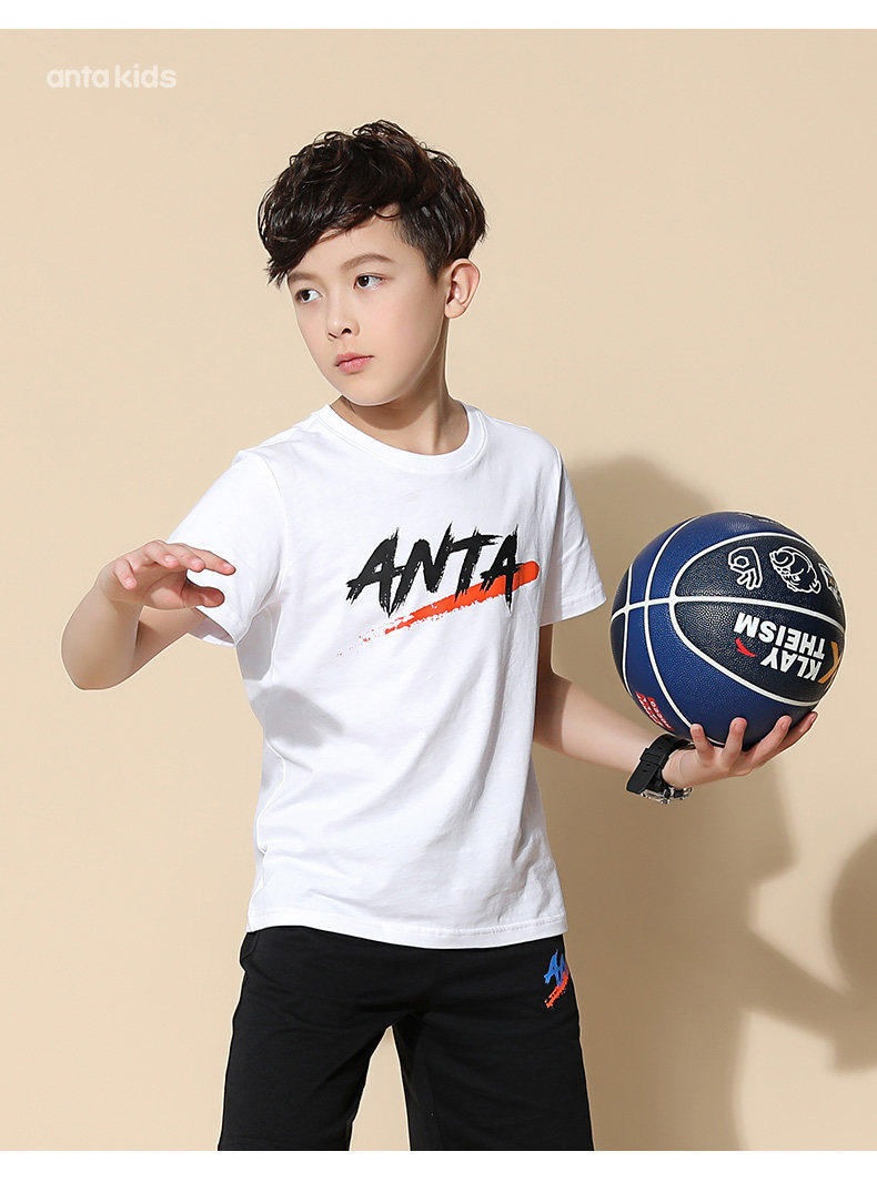 安踏 中大男童速干短袖T恤 天猫优惠券折后￥49包邮（￥69-20）100~170码2款多色可选