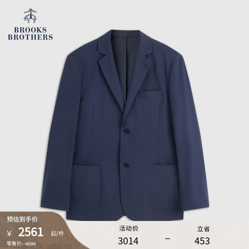Brooks Brothers Men's 26 Spring/Summer New Solid Color Simple Notch Lapel Suit Set