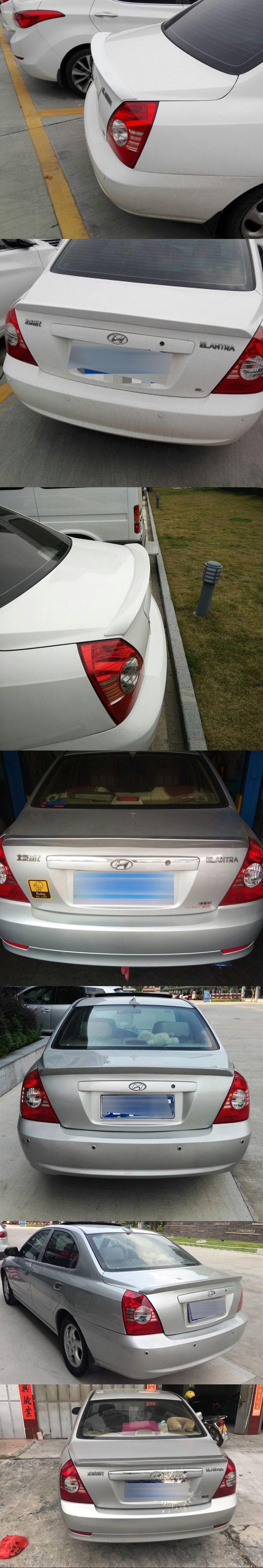 04-11 mẫu cũ Bắc Kinh Hyundai Elantra sửa đổi đuôi áp lực miễn phí dán phụ kiện xe hơi đặc biệt cánh lướt gió civic