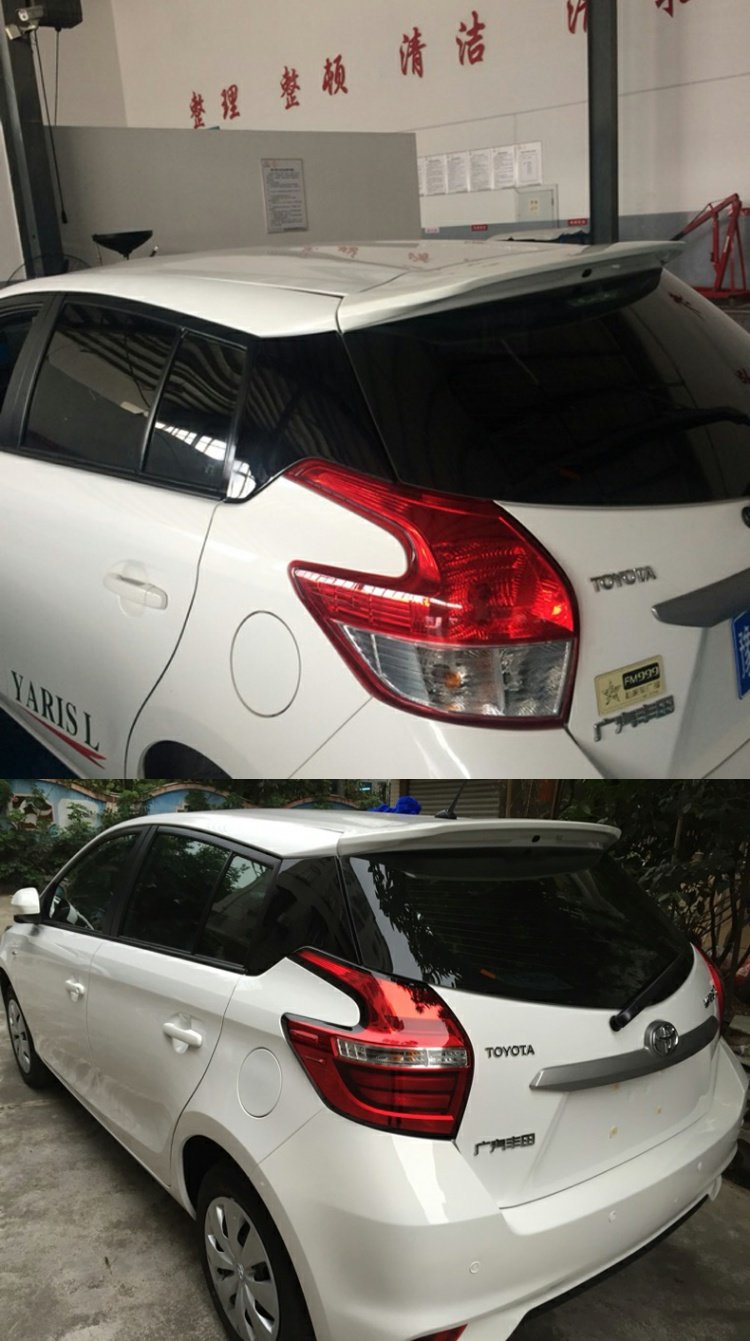 Dành riêng cho Toyota Zhixuan Vios FS cánh sau 14-17 mô hình để làm lóa mắt sửa đổi cánh trên cánh cố định ABS miễn phí cánh lướt gió mazda 2