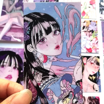 ins wind Korea dark fantasy girl sticker series pegacon illustration postcard shooting decoration waterproof card