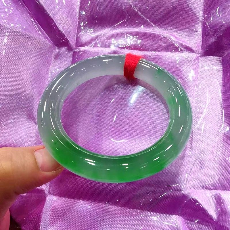 Natural Burmese Old Pit A Cargo Round Emerald Bracelet High Ice Floating Yellow Green Flower Yu Bracelet Guifei Yu Bracelet