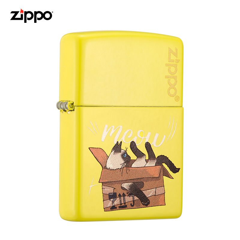 Zippo lighter genuine original interesting life cat treasure lighter gift for boyfriend