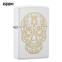 Zippo official flagship store original imported lighter Western culture Fire shadow skull 29922-072412