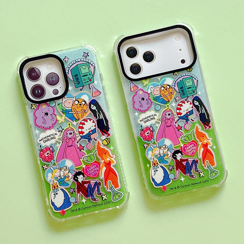 Adventure Time Cartoon Anime Skinnydip Collaboration Lightweight Full-Cover Anti-Drop Phone Case Suitable for 16/17Pro