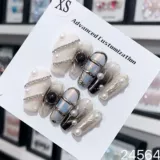 Пресс для ногтей Y2k ручной работы в стиле панк French Luxury Star Nails Re