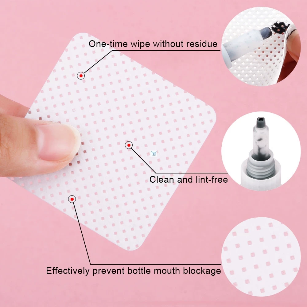 [200/400Pcs П pads remover для клей для наращивания ресниц без ворса]