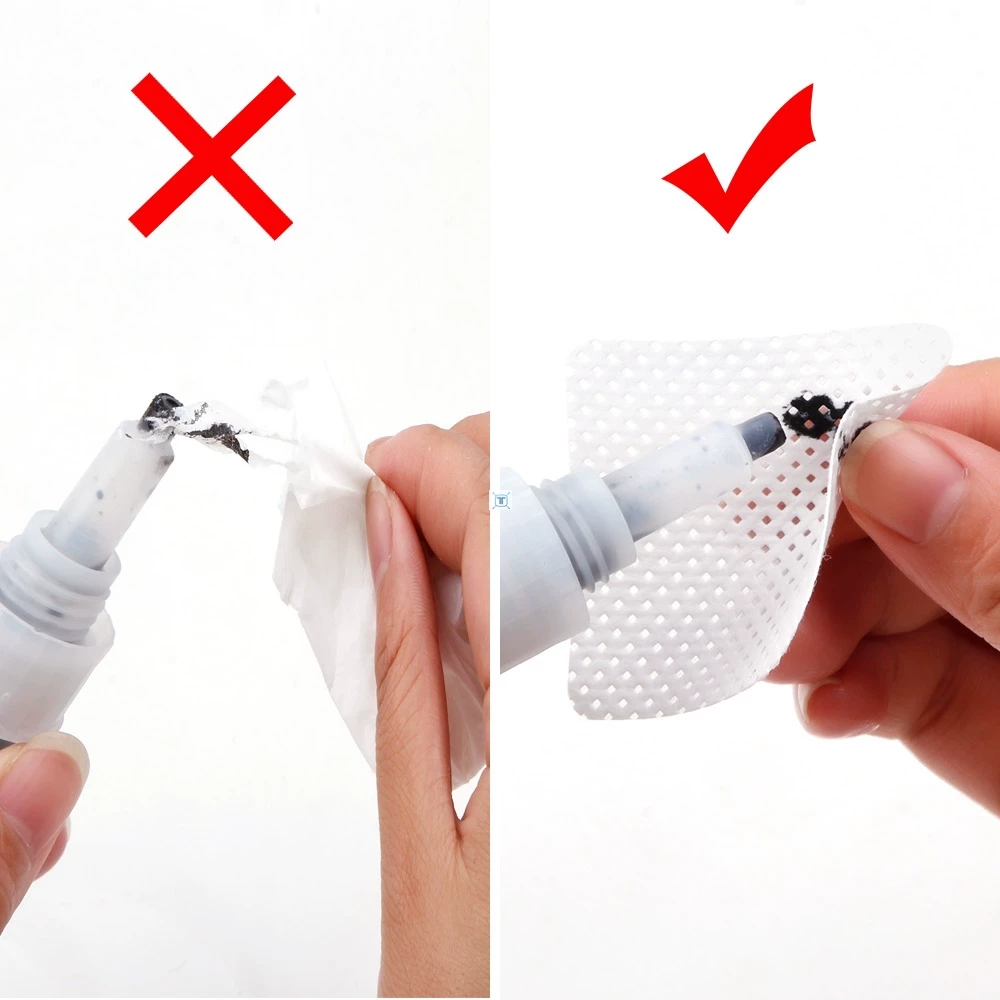 [200/400Pcs П pads remover для клей для наращивания ресниц без ворса]