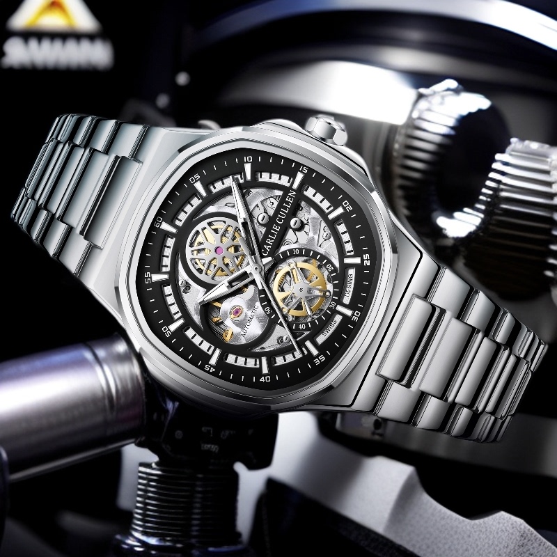 2026 Popular Nautilus Series Men's Mechanical Watch Business Trendy Skeleton Automatic High-Value Wristwatch for Men