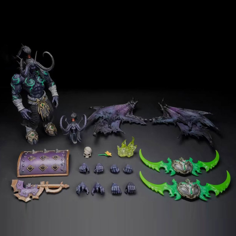 Domestic In-Stock Demon Hunter Yudian Egg Limited Edition Black Illidan Demon Version Action Figure Model