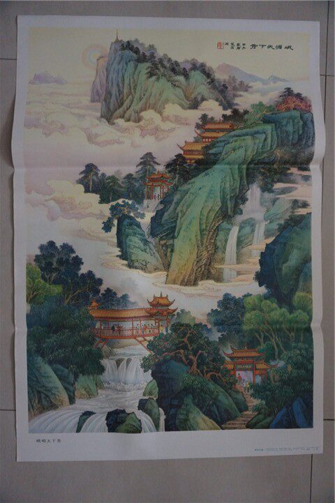 Nostalgia 80s Old Age painting Collection Decorative Old Prints Old Painting Bag Old Bag Real Emei-Taobao