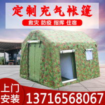 Military Outdoor Engineering Site Field Large Earthquake Relief Waterproof Oxford Cloth Warm Civil Inflatable Big Tent