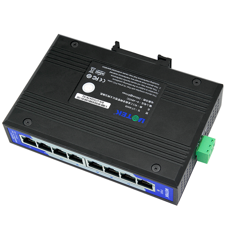Yutai UTEK UT-6408 non-managed 8-port industrial Ethernet switch lightning protection network switch