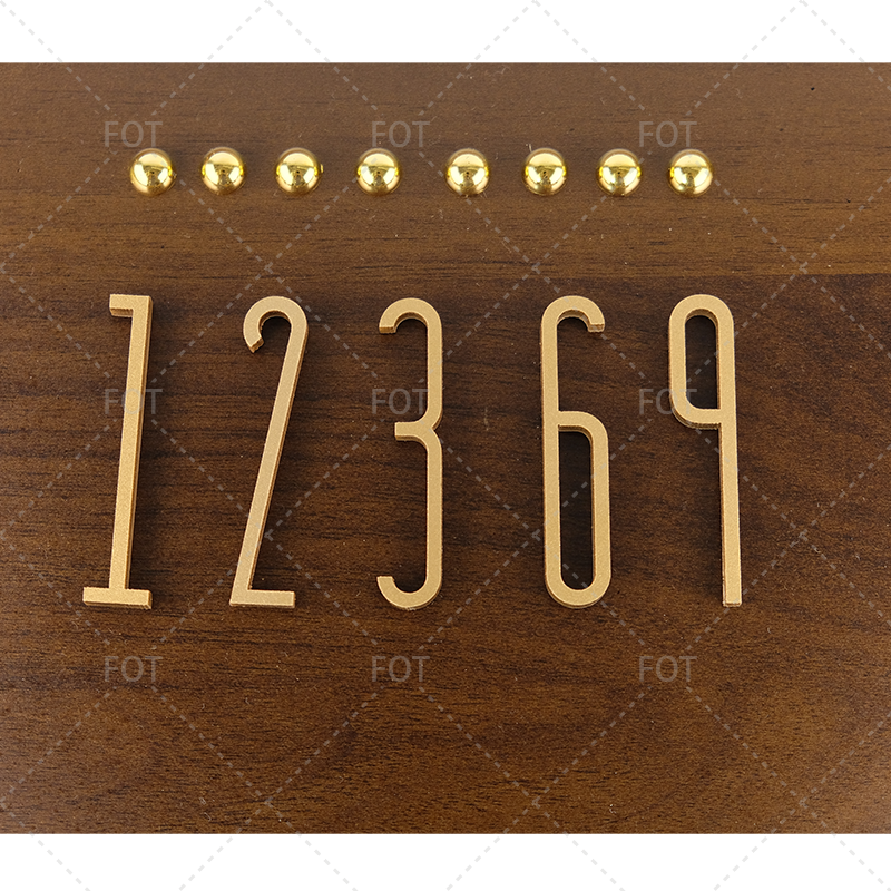 Golden Clock Scale Acrylic Numbers Abs Semi-Circle Beads Antique Style Clock DIY Materials Handmade Wall Clock Accessories