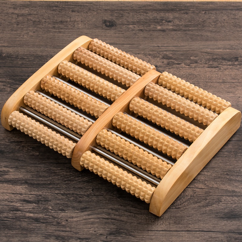 Fitness health foot massager old man foot mini acupoint gift wooden household foot rubbing pedal