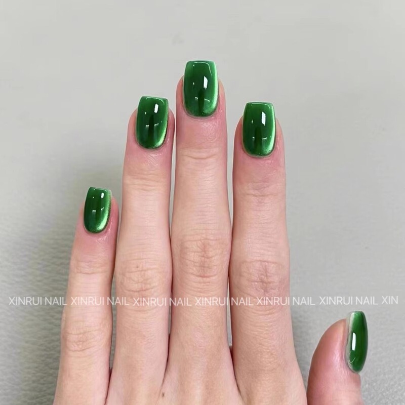 Xinrui Nail Art - Xiaohongshu's Popular Emerald Imperial Green Gemstone Cat's Eye 2026 New Model Brightening Crystal Cat's Eye