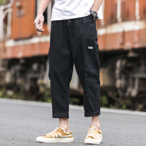 Work Pants Mens Summer Trends 100 Hitch Loose Multi-Pocket Umbrella Soldier Black Fat Subtidal Turnip 90% Pants