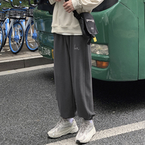 Casual Pants Male summer loose bunches Pants Tide Signs port Wind Han version Trend 100 lap sports 90% Pants