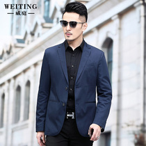 Weiting casual suit men 2021 spring and autumn cotton suit Korean slim mens lint suit jacket man