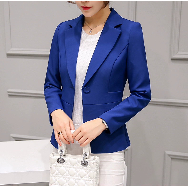 Đầm mùa thu 2019 phiên bản mới của Hàn Quốc cho bộ đồ nhỏ của phụ nữ hoang dã là áo khoác mỏng của phụ nữ mùa thu ngắn phần đáy quần mùa xuân và phần mùa thu mỏng - Business Suit