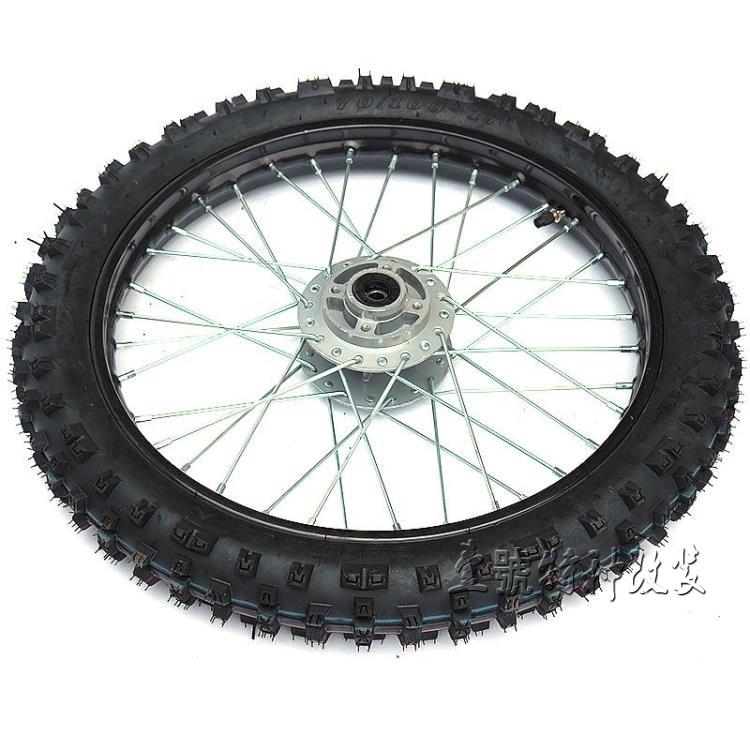 Xe mô tô địa hình nhỏ phụ kiện đua tốc độ cao 70 / 100-17 inch lốp trước bánh xe trung tâm lắp ráp vòng thép vành xe