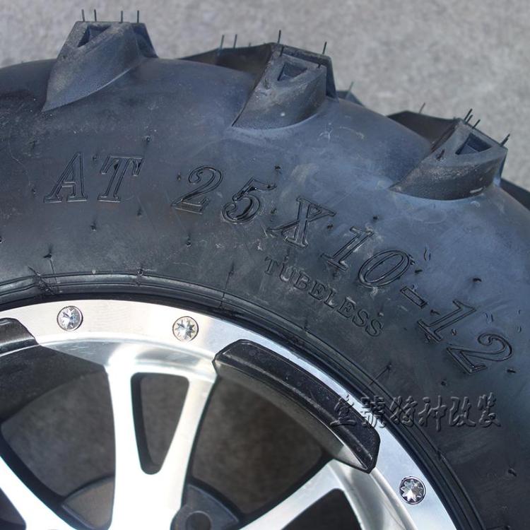 Ống thép tự chế bốn bánh ATV kart sửa đổi lốp 12 inch lốp 25X10-12 inch - Vành xe máy mâm xe wave rsx 110