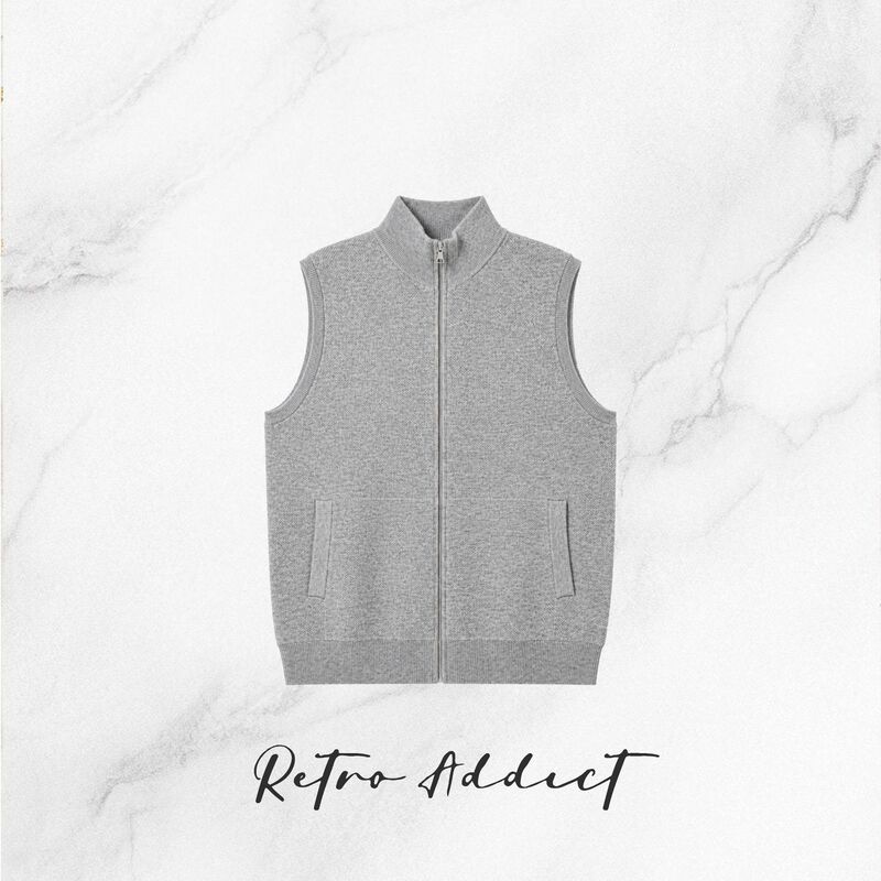 Lifelong Luxury Care | Retroaddict “Pineapple Needle” 100% Australian Superfine Merino Wool Sweater Vest Lifelong Luxury Care | Retroaddict “Pineapple Needle” 100% Australian Superfine Merino Wool Sweater Vest