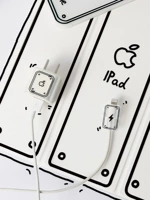 Apple, оригинальный дизайнерский зарядный кабель, защитный чехол