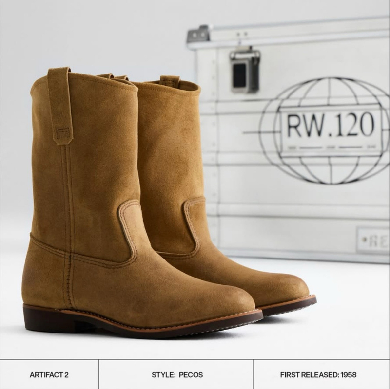 Limited Edition Red Wing American-Made Vintage 120Th Anniversary Red Wing Goodyear Suede Leather Workwear Cowboy Boots 8060 Limited Edition Red Wing American-Made Vintage 120Th Anniversary Red Wing Goodyear Suede Leather Workwear Cowboy Boots 8060