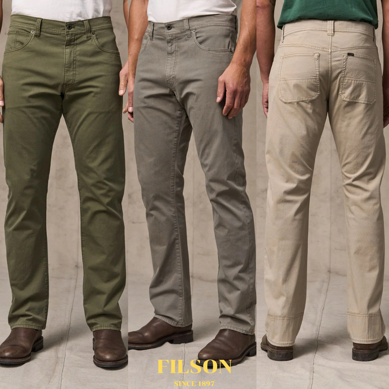 New Filson American Granite Mountain Retro 7oz Micro-Elastic 5-Pocket Casual Pants 20307449