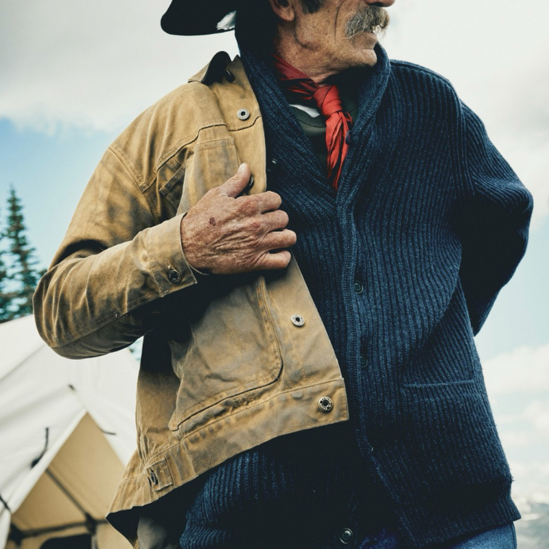 New Product Filson American Bristol Cardigan Heavyweight Pure Wool Ribbed Cardigan Sweater 20263574