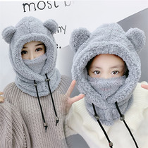 Winter children anti-chill mask headgear headgear male and female electric car riding windproof equipped blindface protective ear warm mask