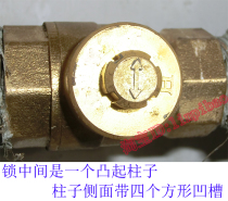 Lock valve key centralized heating sub-home key positive up water heating piping key Magnetic heating lock key