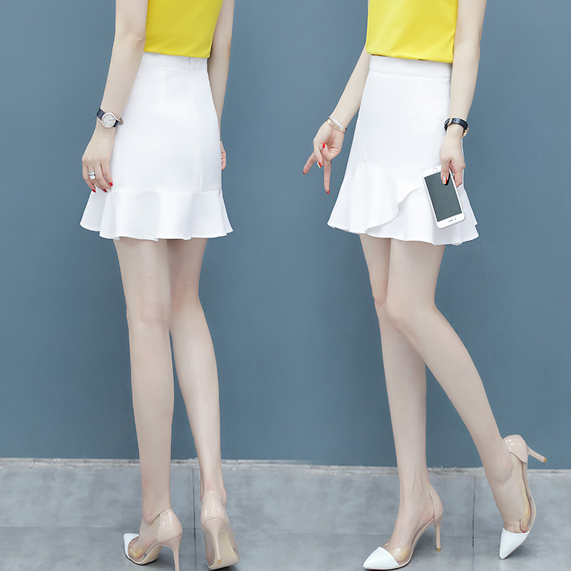 Half-body dress 2022 Summer new Korean version High waist display slim short dress irregularly wrapped hip skirt Tail Skirt a dress-Taobao