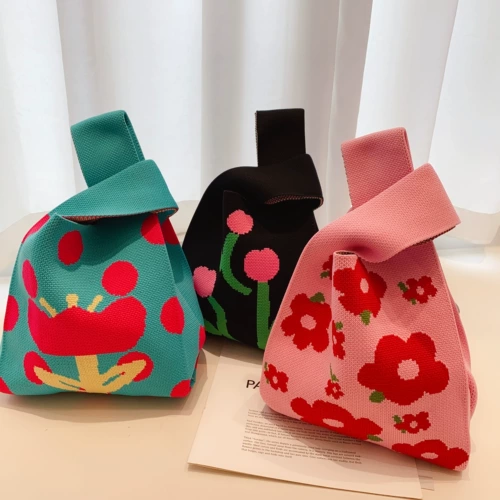 Оригинальная трикотажная шерстяная сумка, ведро, жилет, в корейском стиле