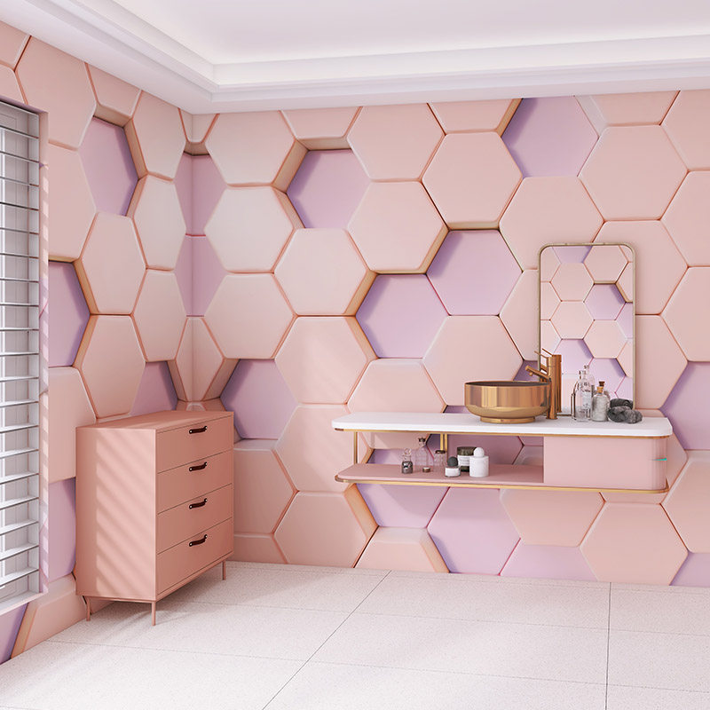 Hexagon Geometric Rugged Protection Wall Panel Beauty Home Furnishing Company Front Office Integrated Wall Panel Quick Fit Industrial Wind Gusset Plate