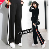 Maternity pants 2020 new summer season wear spring and autumn wide leg loose net red tide mom sports pants casual large size