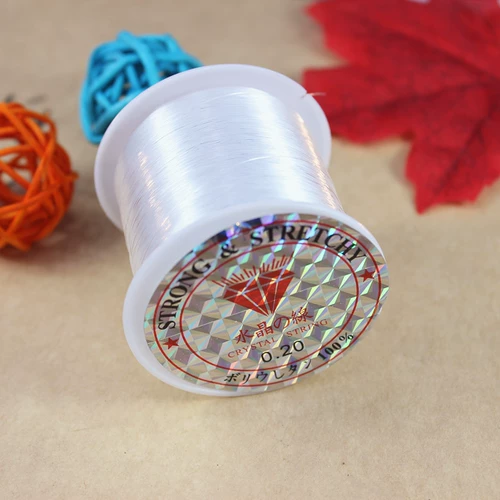 Аксессуар, нейлоновые плетеные шелковые нитки ручной работы, эластичный прозрачный браслет из бисера, леска, DIY