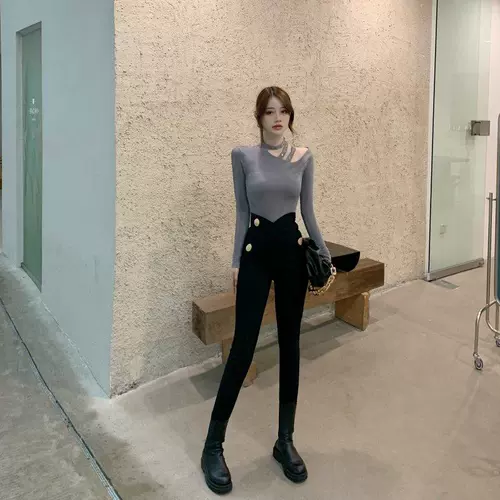 Приталенный осенний модный лонгслив, 2020