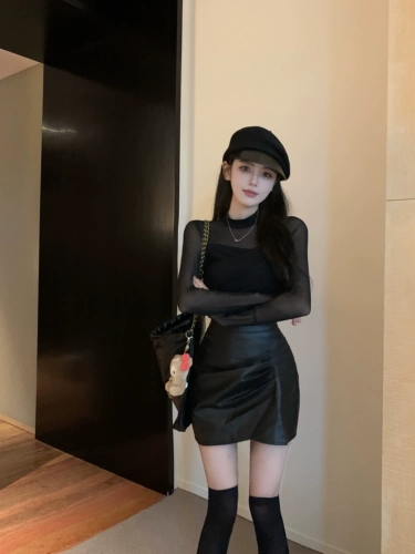 Осенний сексуальный приятный телу лонгслив, юбка, штаны, высокая талия