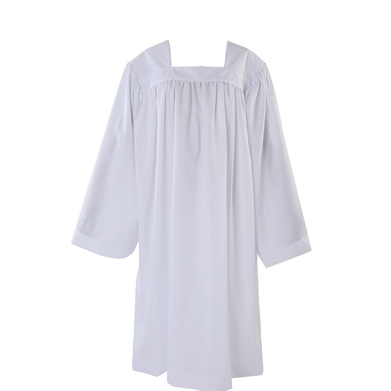 Cross-Border Pulpit White Robe for Clergy, Priest Attire, Ceremonial Dress, Performance Clothing, Theatrical Choir Robe