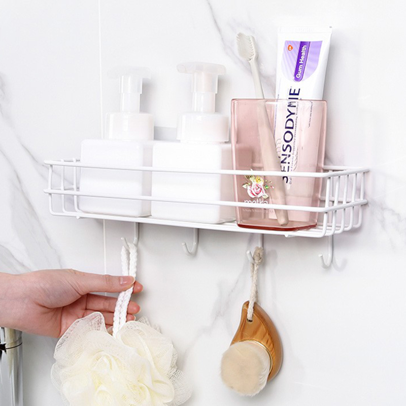 Makeup Room Bathroom Toilet Shelve Shelf Without Mark Wall wall Bathroom Contained Free Punch Wash and Wash Table Containing rack