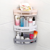 Punch-free bathroom rack toilet supplies toilet plastic wall rack storage rack toiletries storage rack