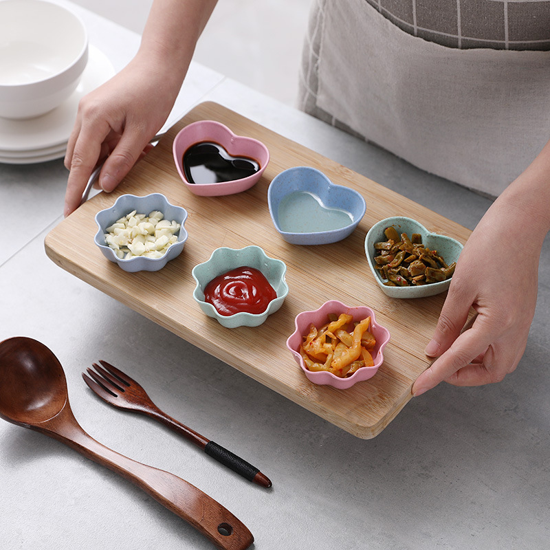 Wheat straw snack dish Japanese tableware vinegar saucer sauce saucer dish home dining room with snack plate