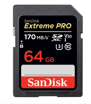 sandiskSanDisk SD card 64G camera video camera High-speed card SDXC 4K HD 170M 5D4 a