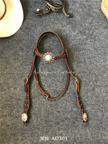 Western water reins cowhide horse bridle Oren harness equestrian supplies Western horse equipment Western water reins