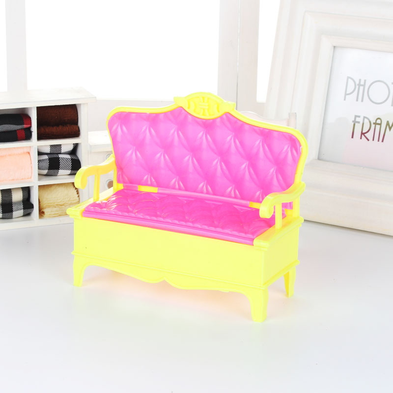 Barbie búp bê mô phỏng đồ nội thất ghế sofa ghế trẻ em cô gái đồ chơi chơi phụ kiện nhà quà tặng đẹp