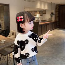 Girl sweaters spring autumn 2021 new children line clothes foreign air childrens tennis red female baby boy clothing autumntych clothing